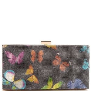 Natasha Accessories
Crystal Butterfly Square Clutch Bag